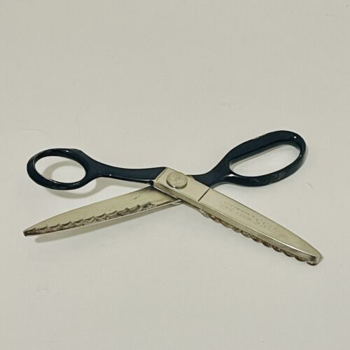 Vintage Wiss Model SN7 Pinking Shears Scissors Blue Handle 7 1/2” - Picture 4 of 9