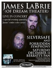 JAMES LaBRIE /SILVERSAFE 2010 PORTLAND CONCERT TOUR POSTER-Dream Theater Singer