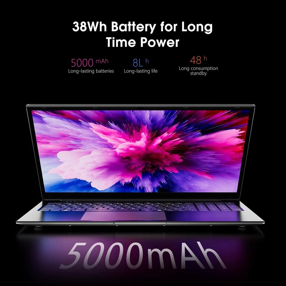 Naclud 17.3 Inch Laptop 4GB DDR4 128GB SSD, Celeron Dual-Core Processor - Image 4 of 4