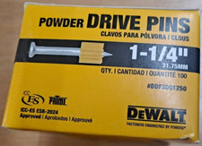 DeWalt Powder Drive Pins 1-1/4" Pack of 100 #DDF3001250