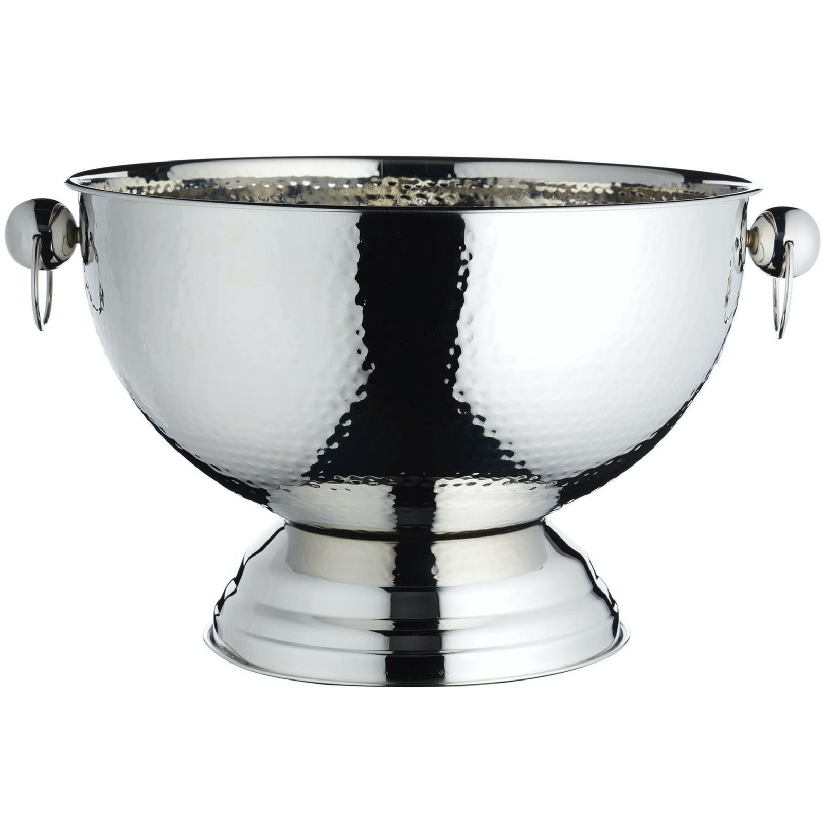 BarCraft Hammered Stainless Steel Champagne Bowl