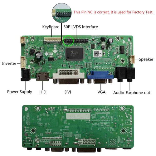 HD DVI VGA I LCD Controller Platine 12,3 Zoll 1920x720 IPS kapazitives Touch LCD - Bild 4 von 5