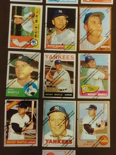 1996 Mickey Mantle Topps Finest Commemorative Chrome Reprint Set 1-19 Unpeeled - Picture 4 of 12