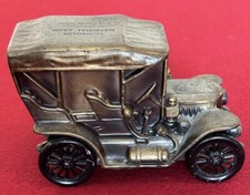 Vintage 1974 Banthrico Bronze Car Bank 1910 Chicago USA Humboldt National Bank