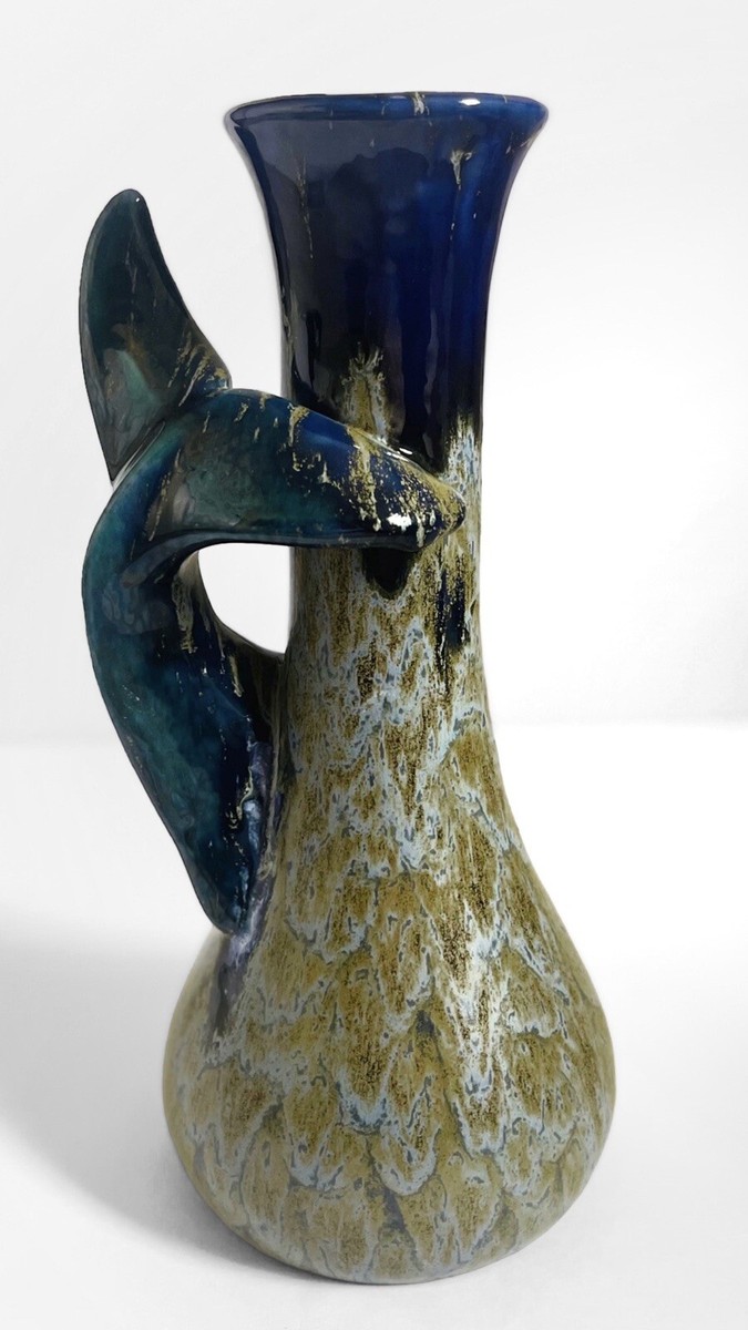 【Doug Wylie】陶器  クジラ  フラワーベース　　花瓶  USA Doug Wylie】陶器 クジラ フラワーベース花瓶 USA
