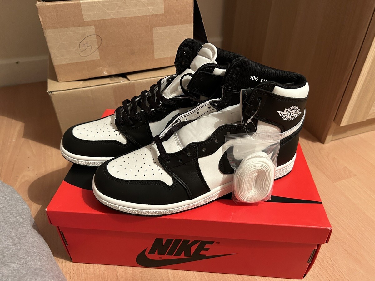 Size 9.5 UK - Jordan 1 Retro '85 OG High Black White | eBay UK