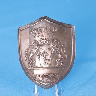 Bremen Polizei Bremen Police Schild Abzeichen Uniform Tschako ?