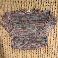 Old Navy Girls Size 8 Knit Striped Crew Neck Long Sleeve Pullover Sweater
