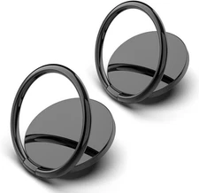 [2 Pack] Small Round Sparkling Cell Phone Ring Holder Stand,360 Degree Rotation 