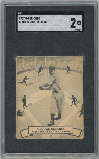 1937 Canadian Batter Up 108 George Selkirk SGC 2 723835
