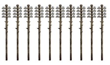 Ratio 211 Telegraph Poles x 10 Model Railway N Gauge Scale Plastic Kit (N)