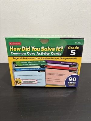 LAKESHORE How Did You Solve It? Grade 5 Common Core Activity Cards LL833 NEW