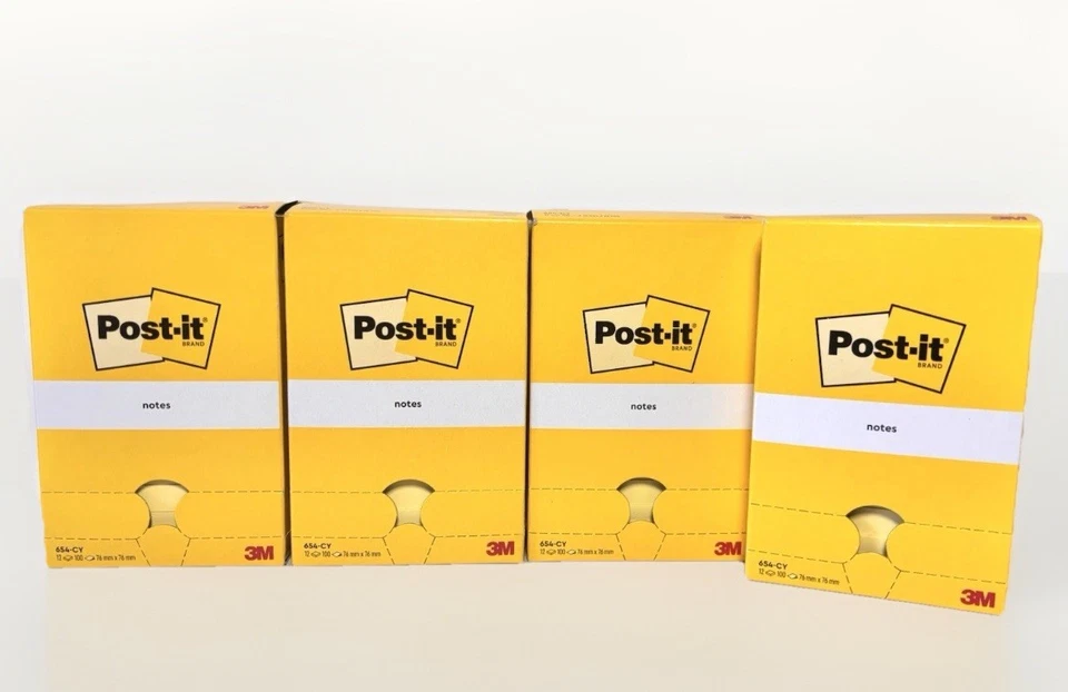 Post-it Haftnotizen 4 x 12 Pack 76 x 76mm gelb 48 Blöcke Klebezettel