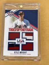 2018 Panini USA Baseball Stars & Stripes Tools of the Trade #40 Kyle Wright 1/1