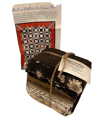 Stash Pot Pie Black & White Ice Cream Pie Quilt Kit NEW