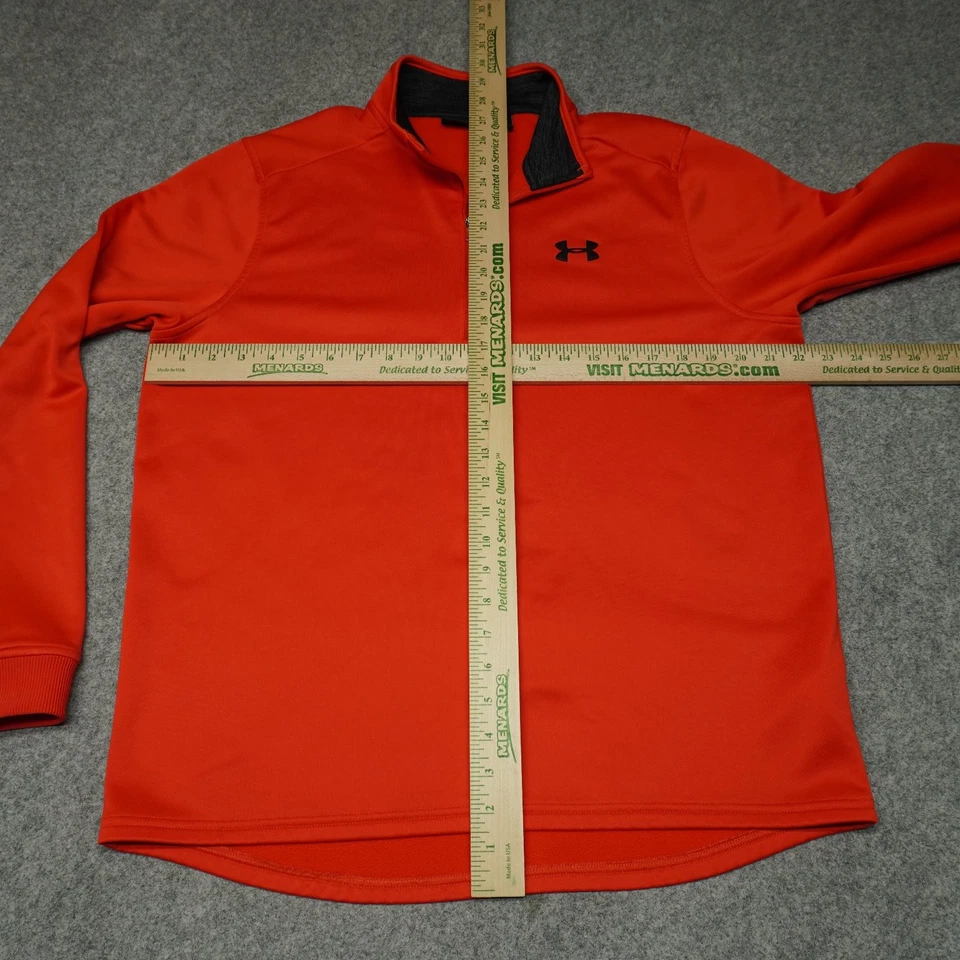 Chaqueta para hombre Under Armour ColdGear grande naranja holgada media cremallera Foto 4 de 4