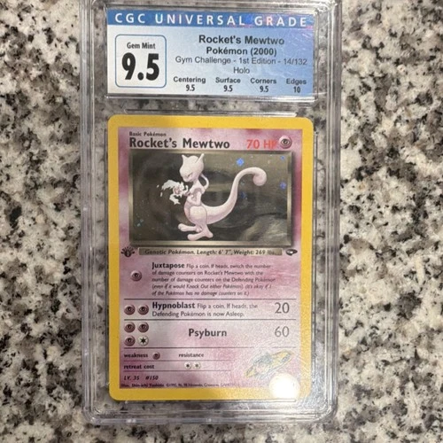 Rocket's Mewtwo 14/132 Gym Challenge 1st Edition Holo CGC 9.5 Pokémon TCG