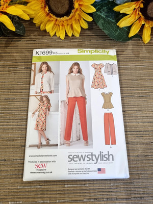 Simplicity Schnittmuster K1699 Petite Kleid oder Top, Jacke und Hose US 8-16