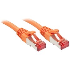 Image of LINDY 47815 Network cable Cat 6 S/FTP 20m Orange Patch Wired