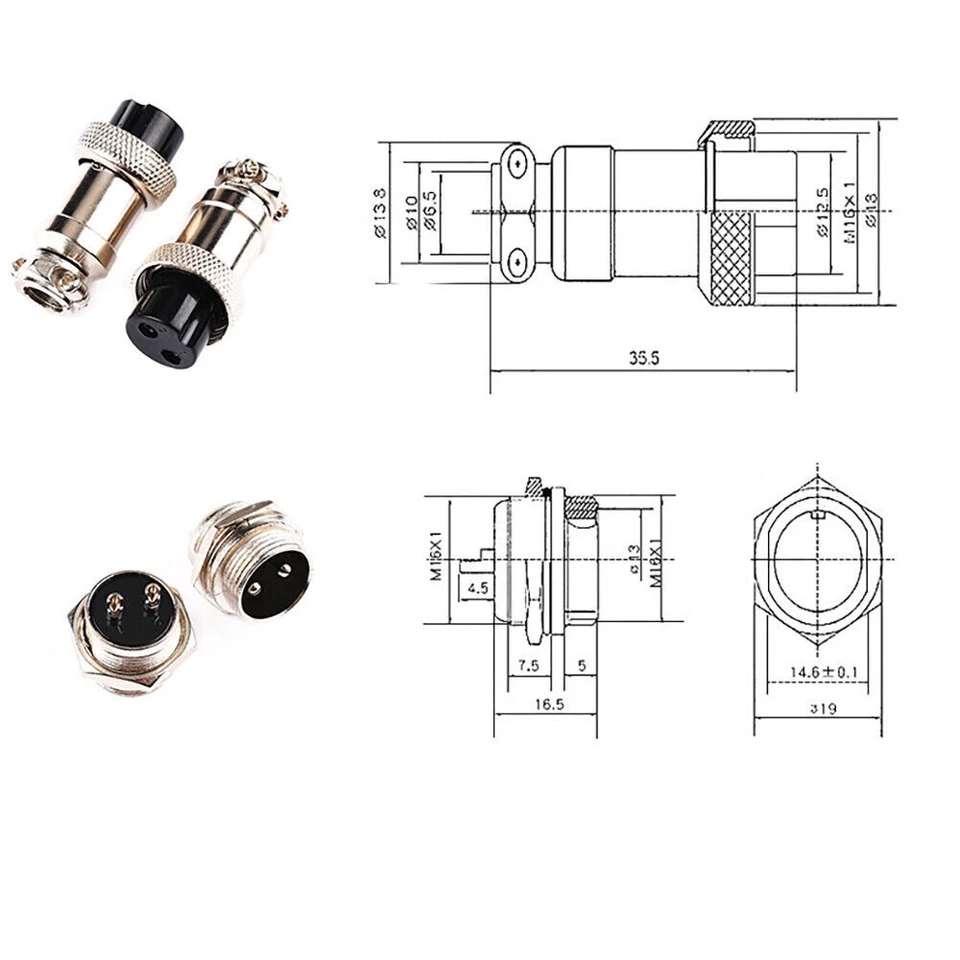 GX12 16 20 Aviation Plug 2 3 4 5 6 7 8P Metal Male /Female Panel Cable Connector - Image 2 of 4