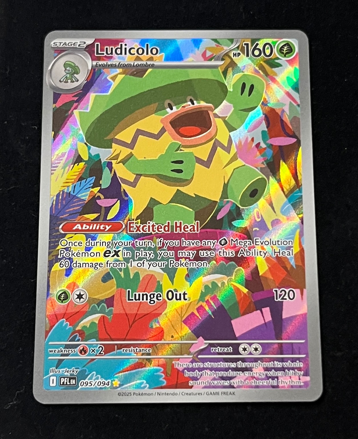 Ludicolo - Illustration Rare ME02: Phantasmal Flames 095/094 LP-NM
