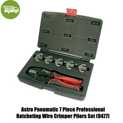 ''Astro Pneumatic 7 Piece Professional Ratcheting Wire Crimper Pliers Set (9477)