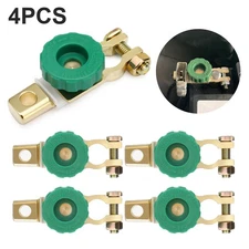 4Pcs Battery Disconnect Shut Cut Off Isolator Switch Top Post Terminal For Car