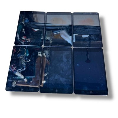 Lot Of 6 Apple iPad Mini 5x a1432, 1x a1490 *ALL 6 SCREENS IN TACT *NOT WORKING