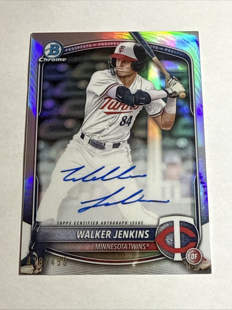 2025 Bowman Chrome Refractor Walker Jenkins Auto Autograph 418/499