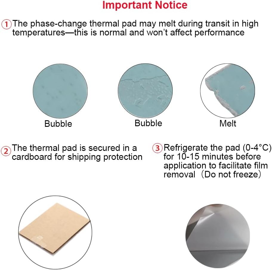 PTM7950 40x80x0.25mm Phase Change GPU Thermal Pad, JOYJOM High Conductive... 