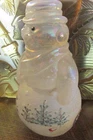 Fenton Art Glass, Snowman, Woodland, signed Mendinhall