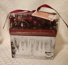 New Chesapeake Bay Candle Set Cinnamon & 2 Votives Winter Lights Holiday Decor ✨
