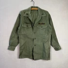 Vintage 60s OG 107 Shirt Mens M 20x31 Cotton Sateen Vietnam Army Military