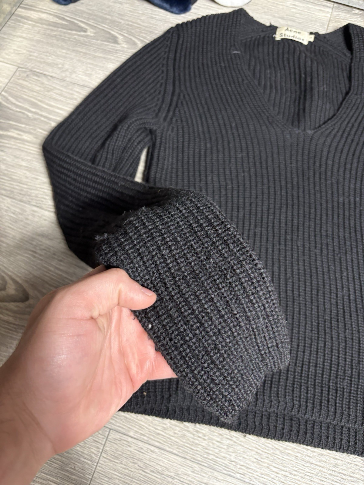 Vintage Acne Studios Black Deborah Sweater Womens Size S Small Rare image 3