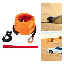 3/8"x60 Synthetic Winch Rope Line Recovery Cable 19854 LBS for UTV Jeep Winch us
