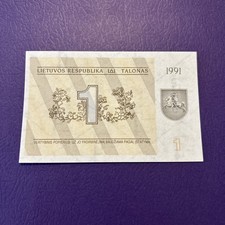Lithuania- 1 Talonas- 1991