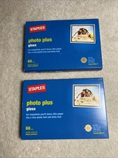 Lot Of 2 Staples Photo Plus Gloss Paper 648177 4 X 6 in -60 sheet Per packs New
