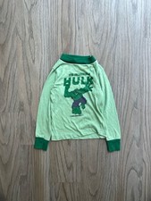Vintage Retro Child s S Incredible Hulk Marvel Long T Shirt 1975 Green Comics