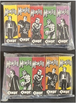 Monster World Boxed Candy   Set of 5   Universal Monsters/World Candy   Vintage