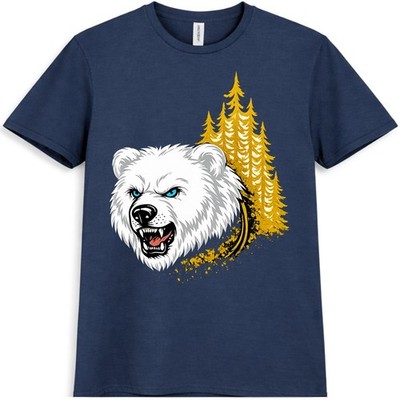 Eisbär T-Shirt Tierliebhaber Geschenk lustig Wildtiere Natur cool Bär Grafik Tee