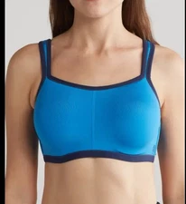 Natori 731050 Yogi Sports Bra Convertible Underwire Sz 40DDD Blue/Navy