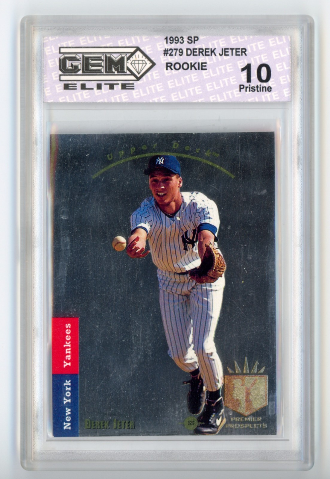 Deter Jeter Rookie Card Derek Jeter 1993 Upper Deck #279 FOIL SP Short Print Rookie Card - GEM ...