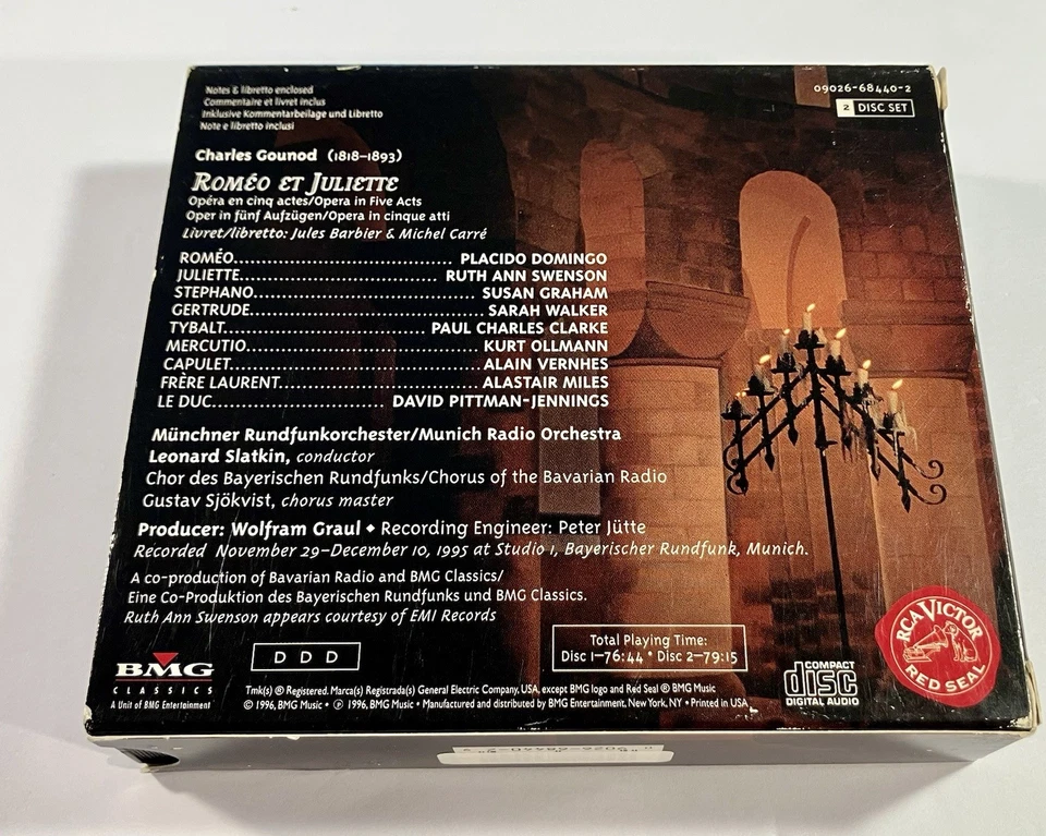 GOUNOD Romeo et Juliette [1995] (2 CDs RCA) SLATKIN • DOMINGO • SWENSON • GRAHAM Foto 2 de 4