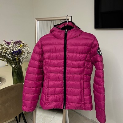 Napapijri Women s Hooded Puffer Jacket   Pink (Size M)