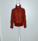 Pepe Jeans Womens Orange Goose Puffer Jacket To The Waist Elastic Size M — photo 1