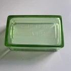Vintage Depression Uranium Green Glass Butter Dish Cover Only Small Rim Chips