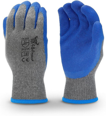 - 3100S 12 Pairs Small Rubber Latex Double Coated Work Gloves for Construction,