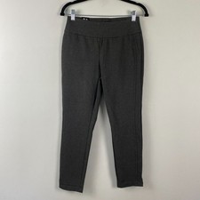 Express Ponte Skinny Ankle Pants Size Small Gray Pull On Charcoal Gray