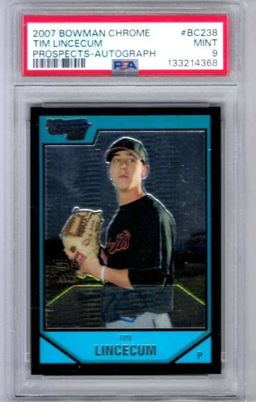 Tim Lincecum Professional Sports Authenticator (PSA) Baseball