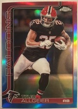 Tyler Allgeier 2025 Topps Chrome Football Red White Blue Refractor #17 Falcons